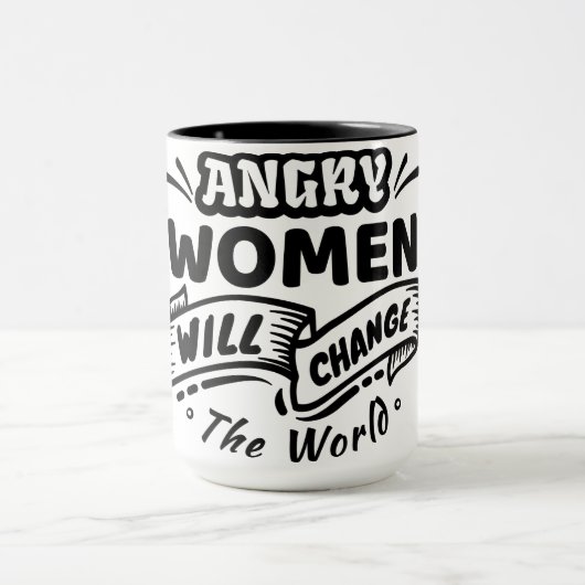 Boze vrouw verandert de wereld mok (Midden)