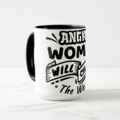 Boze vrouw verandert de wereld mok (Voorkant links)