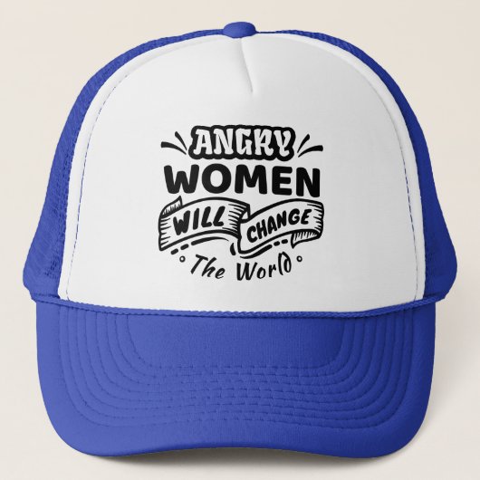 Boze vrouw verandert de wereld trucker pet (Voorkant)