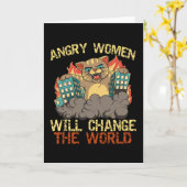 Boze Vrouwen Zullen De Wereld Veranderen Kaart (Gele Bloem)