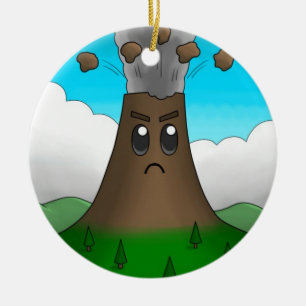 Boze vulkaan keramisch ornament