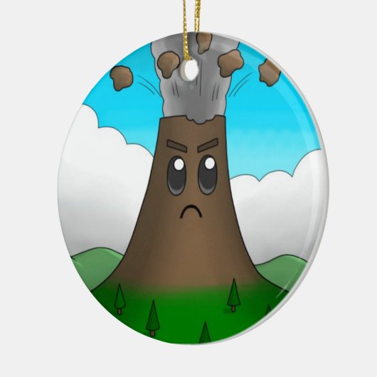 Boze vulkaan keramisch ornament (Links)