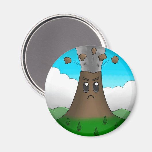 Boze vulkaan magneet (Voorkant / Achterkant)