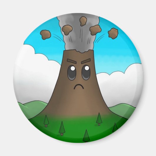 Boze vulkaan magneet (Voorkant)