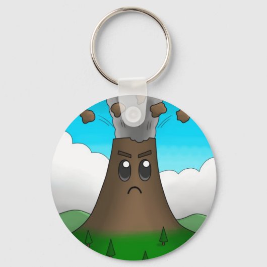 Boze vulkaan sleutelhanger (Voorkant)