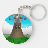 Boze vulkaan sleutelhanger (Achterkant)