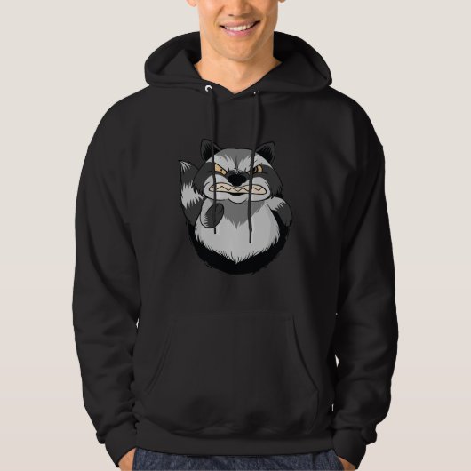 Boze Wasbeer Hoodie (Voorkant)