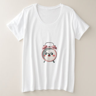 Boze Wekker Cartoon – Ik Haat Ochtenden Grote Maat T-shirt