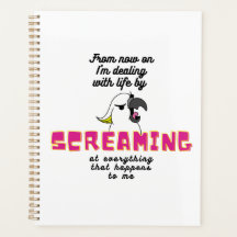 Boze witte papegaai met grappige tekst