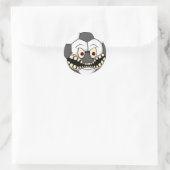 boze woeste voetbal ronde sticker (Tas)