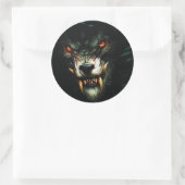 boze wolf stiker :) ronde sticker (Tas)