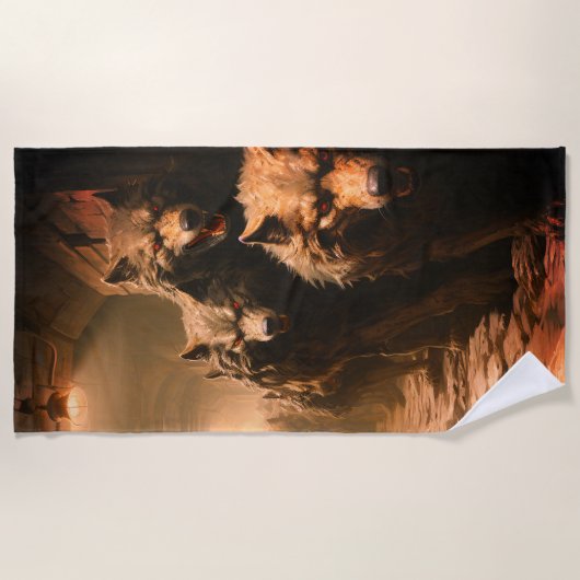 Boze wolven strandlaken (Voorkant)