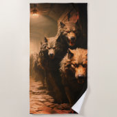 Boze wolven strandlaken (Voorkant)