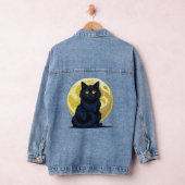 Boze zwarte kat denim jacket (Hangar)