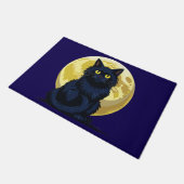 Boze zwarte kat deurmat (Schuin)