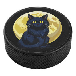 Boze zwarte kat hockey puck
