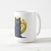 Boze zwarte kat koffiemok (Voorkant rechts)
