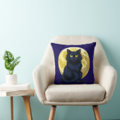 Boze zwarte kat kussen (Stoel)