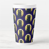 Boze zwarte kat latte mok (Voorkant)