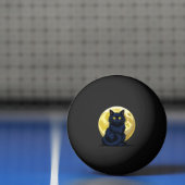 Boze zwarte kat pingpongbal (Net)