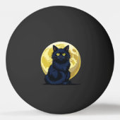 Boze zwarte kat pingpongbal (Achterkant)