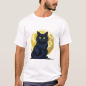 Boze zwarte kat t-shirt (Voorkant)