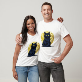 Boze zwarte kat t-shirt