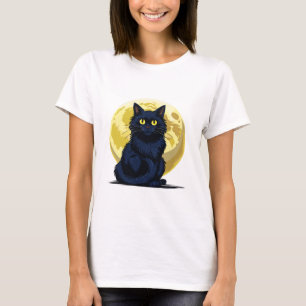 Boze zwarte kat t-shirt