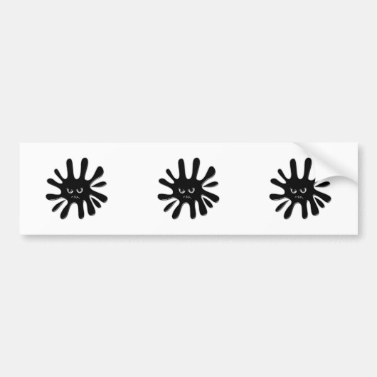 Boze Zwarte Verfspatten Bumpersticker (Voorkant)