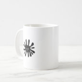 Boze Zwarte Verfspatten Koffiemok (Voorkant links)