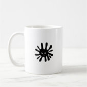 Boze Zwarte Verfspatten Koffiemok (Links)