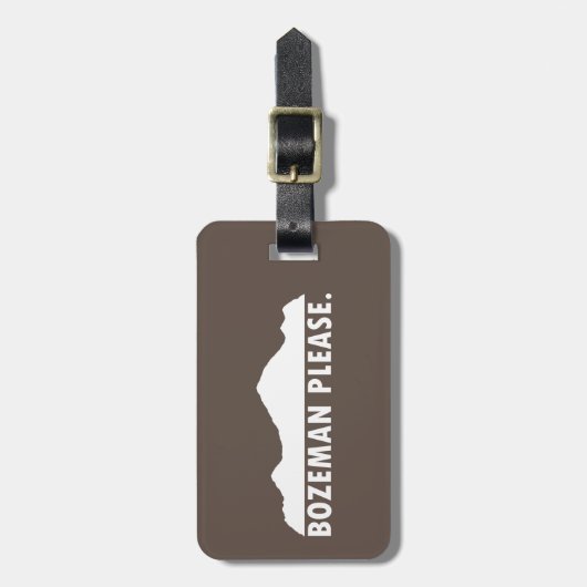 Bozeman Alsjeblieft Bagagelabel (Voorkant verticaal)