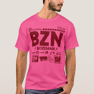 Bozeman BZN Airport Code Reisdag Retro T-shirt