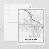 Bozeman Map Briefkaart (Voorkant / Achterkant)