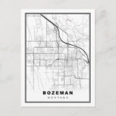 Bozeman Map Briefkaart (Voorkant)