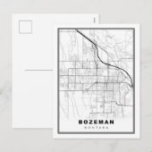 Bozeman Map Feestdagenkaart (Voorkant / Achterkant)