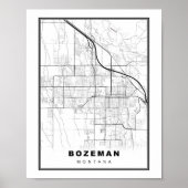 Bozeman Map Poster (Voorkant)