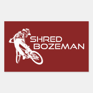 Bozeman Montana bergfietsen versnipperen Rechthoekige Sticker