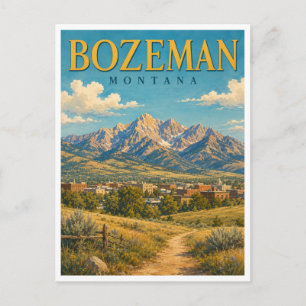 Bozeman Montana Bridger Range GeoSaga Briefkaart