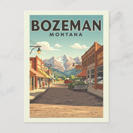  Bozeman Montana Briefkaart (Voorkant)
