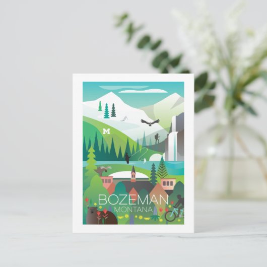 Bozeman, Montana Briefkaart (Staand voorkant)