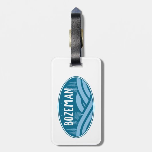 Bozeman Montana buiten Bagagelabel (Achterkant verticaal)