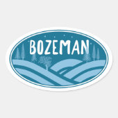 Bozeman Montana buiten Ovale Sticker (Voorkant)
