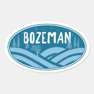Bozeman Montana buiten Ovale Sticker