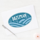Bozeman Montana Buitenland Ovale Sticker (Envelop)