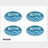 Bozeman Montana Buitenland Ovale Sticker (Vel)
