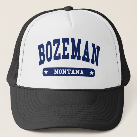 Bozeman Montana College Style t shirten Trucker Pet (Voorkant)