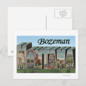 Bozeman, Montana - Grote letterscènes Briefkaart (Voorkant / Achterkant)