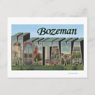 Bozeman, Montana - Grote letterscènes Briefkaart