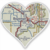 Bozeman Montana  kaart Sticker (Voorkant)